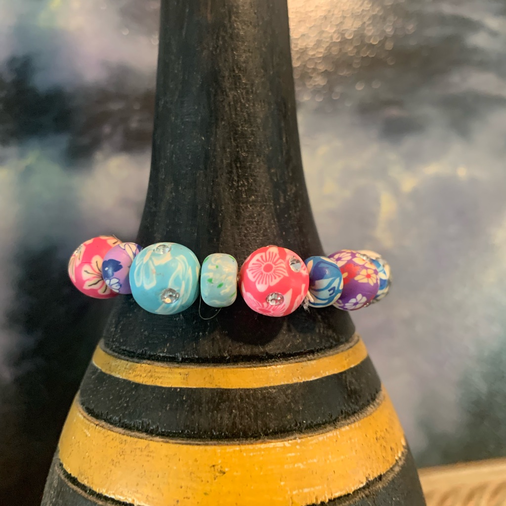 Beaded Multi Color Stretch.Bracelet.